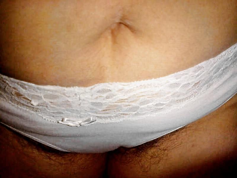 25P Hairy Amateur Wife - Bush Out of Panty Shots