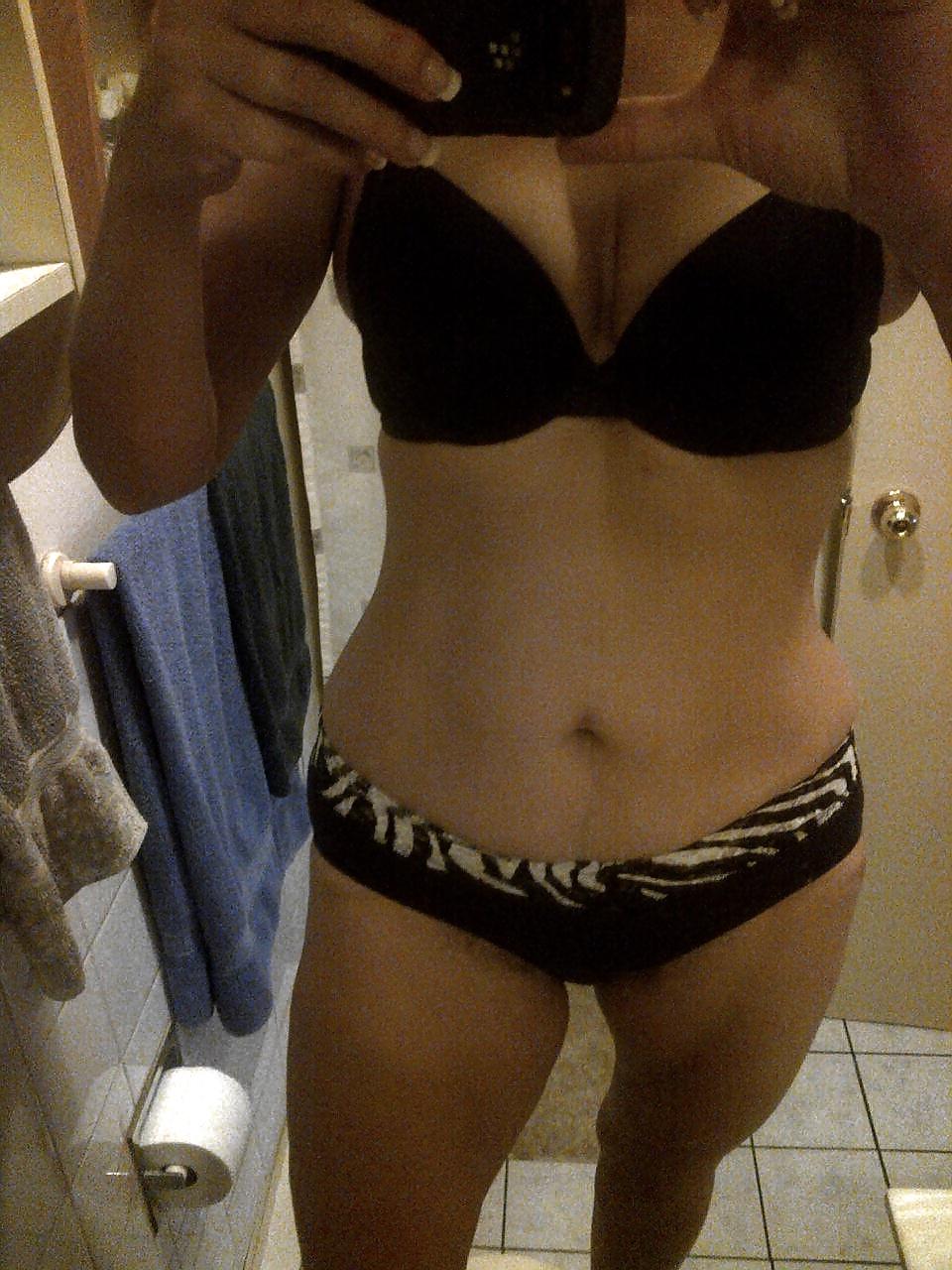 25P Hairy Amateur Wife - Bush Out of Panty Shots