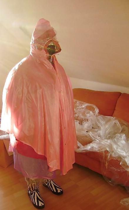 4P PVC Rainwear Bondage Regenmantel