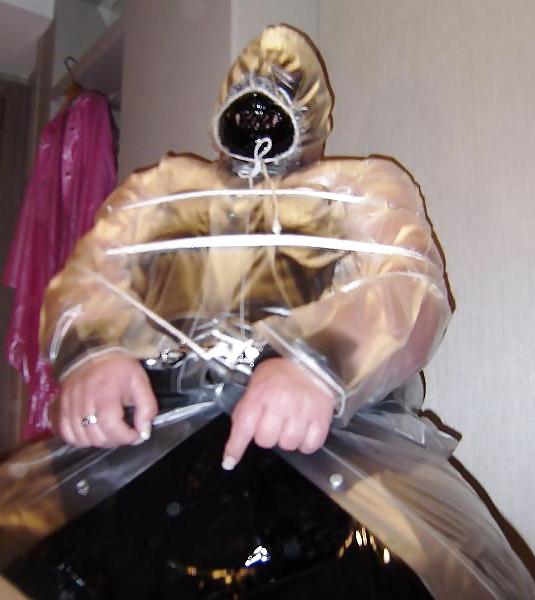 4P PVC Rainwear Bondage Regenmantel