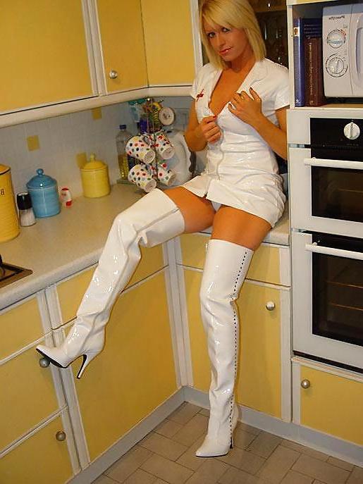 25P White Boots - Dressed or Undressed!