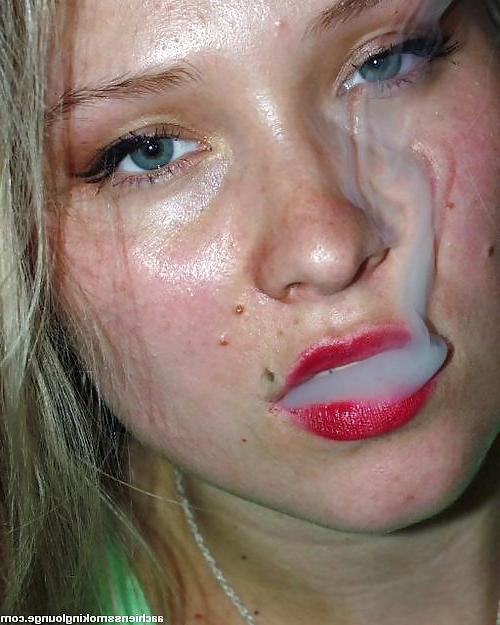 25P Blonde Smoking Slut