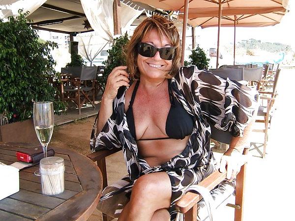 10P My sexy Spanish wife having a drink outside