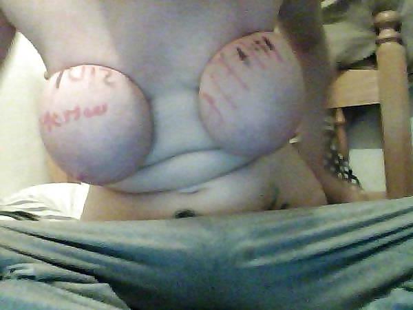 9P Tied tit humiliated slut