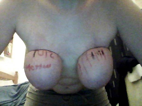 9P Tied tit humiliated slut