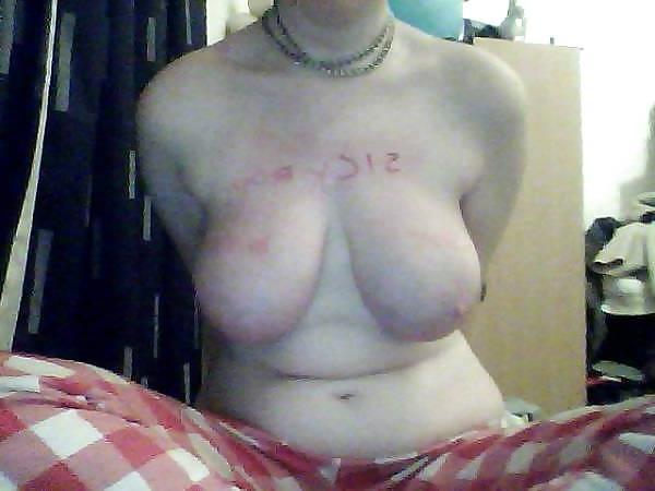 9P Tied tit humiliated slut