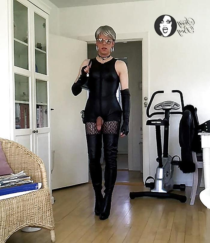 17P Sissy sexy thigh high boots