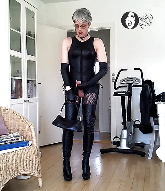 17P Sissy sexy thigh high boots