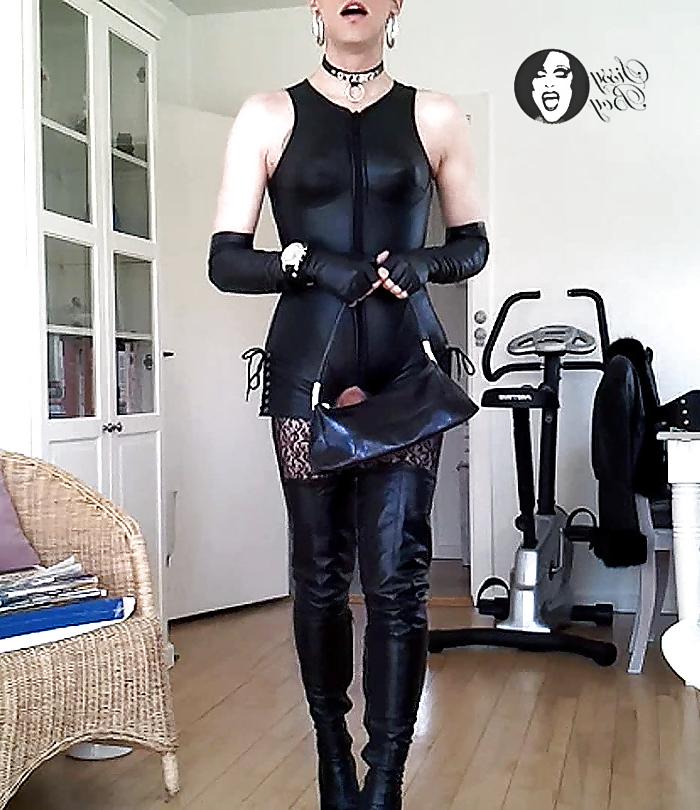 17P Sissy sexy thigh high boots