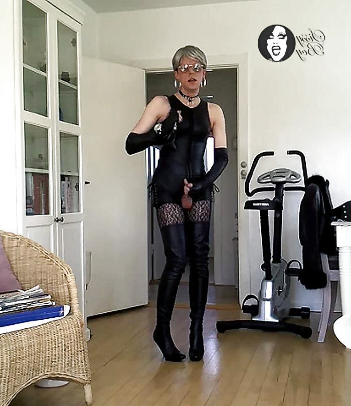 17P Sissy sexy thigh high boots
