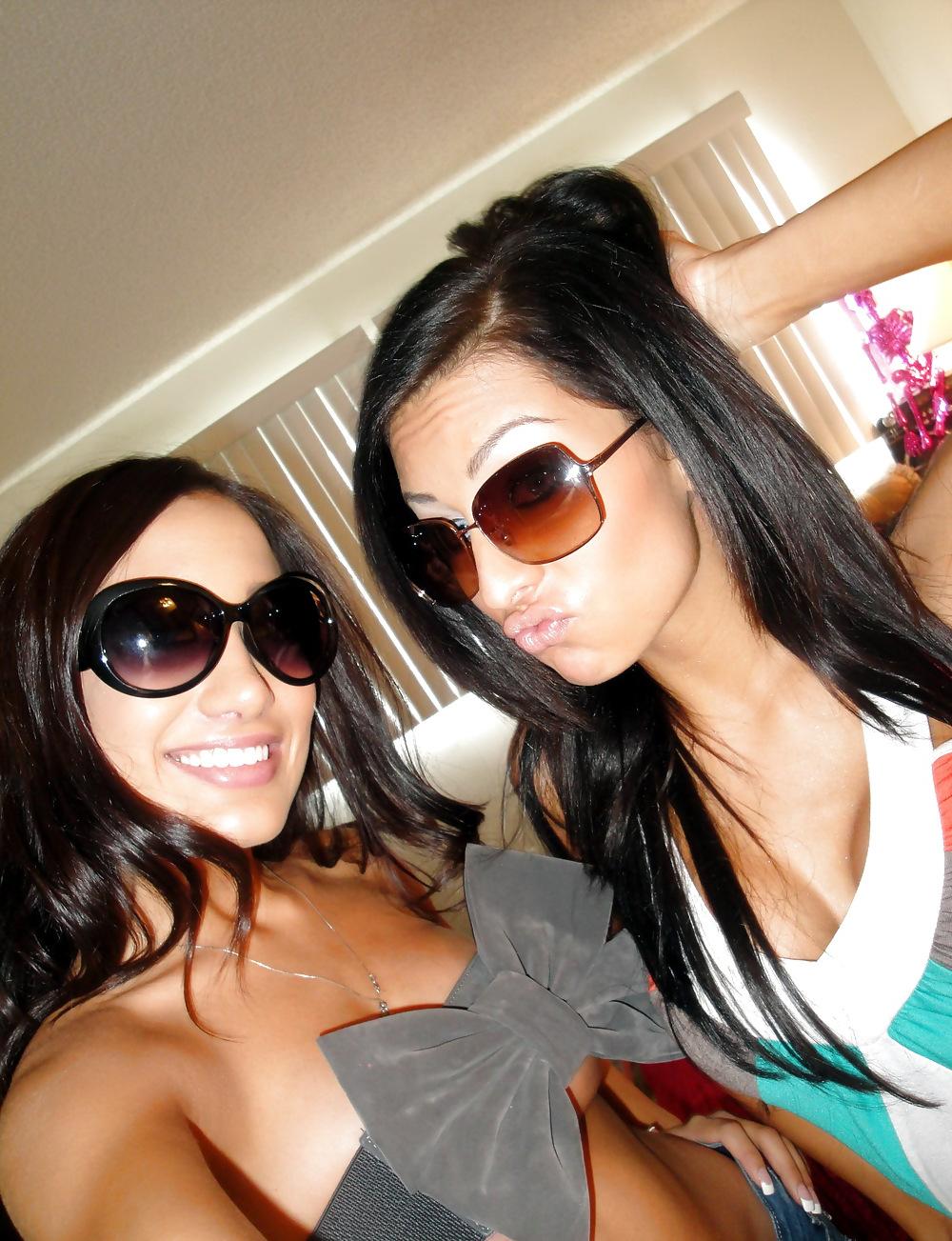 20P Two Amazing Brunette Babes With Nice Big Tits