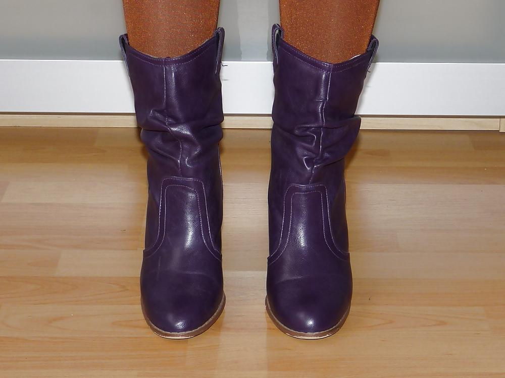 21P Wifes sexy boots stifele glossy shiny pantyhose