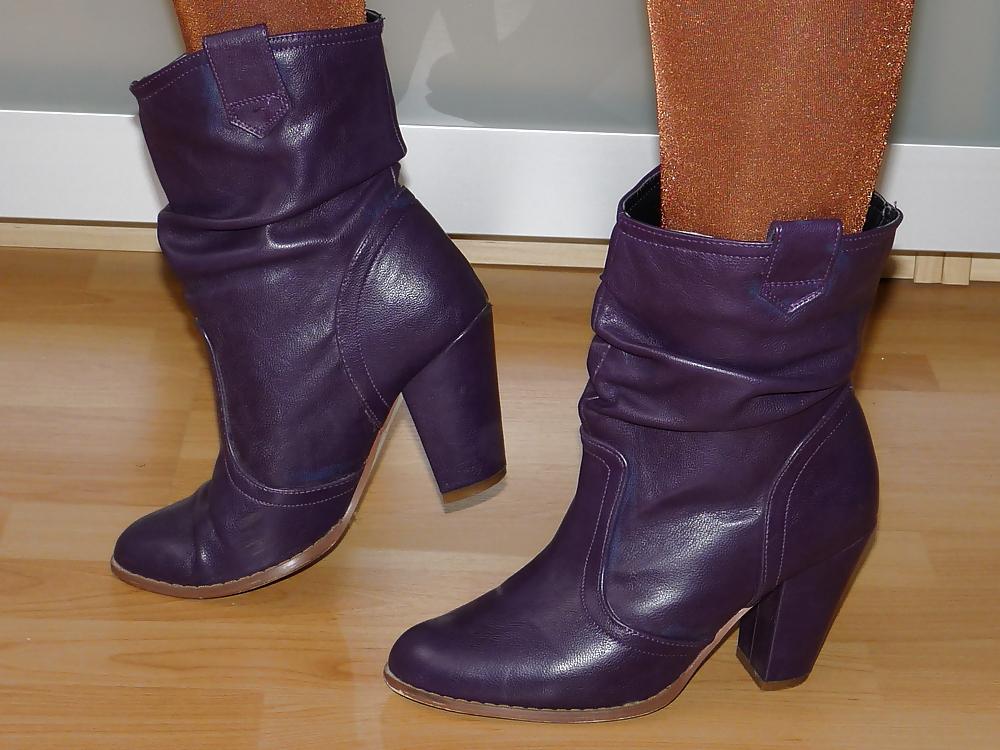 21P Wifes sexy boots stifele glossy shiny pantyhose