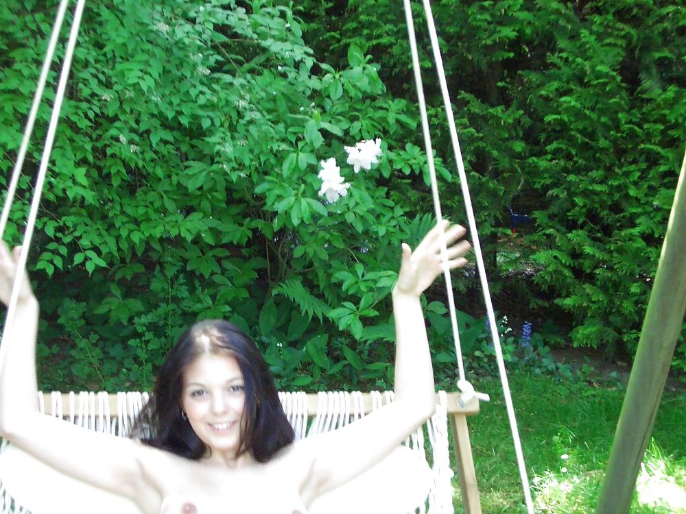 15P Girlfriend in the garden