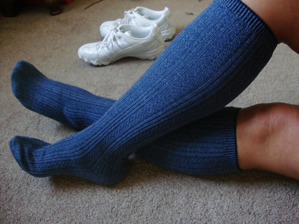10P Purple Knee High Socks
