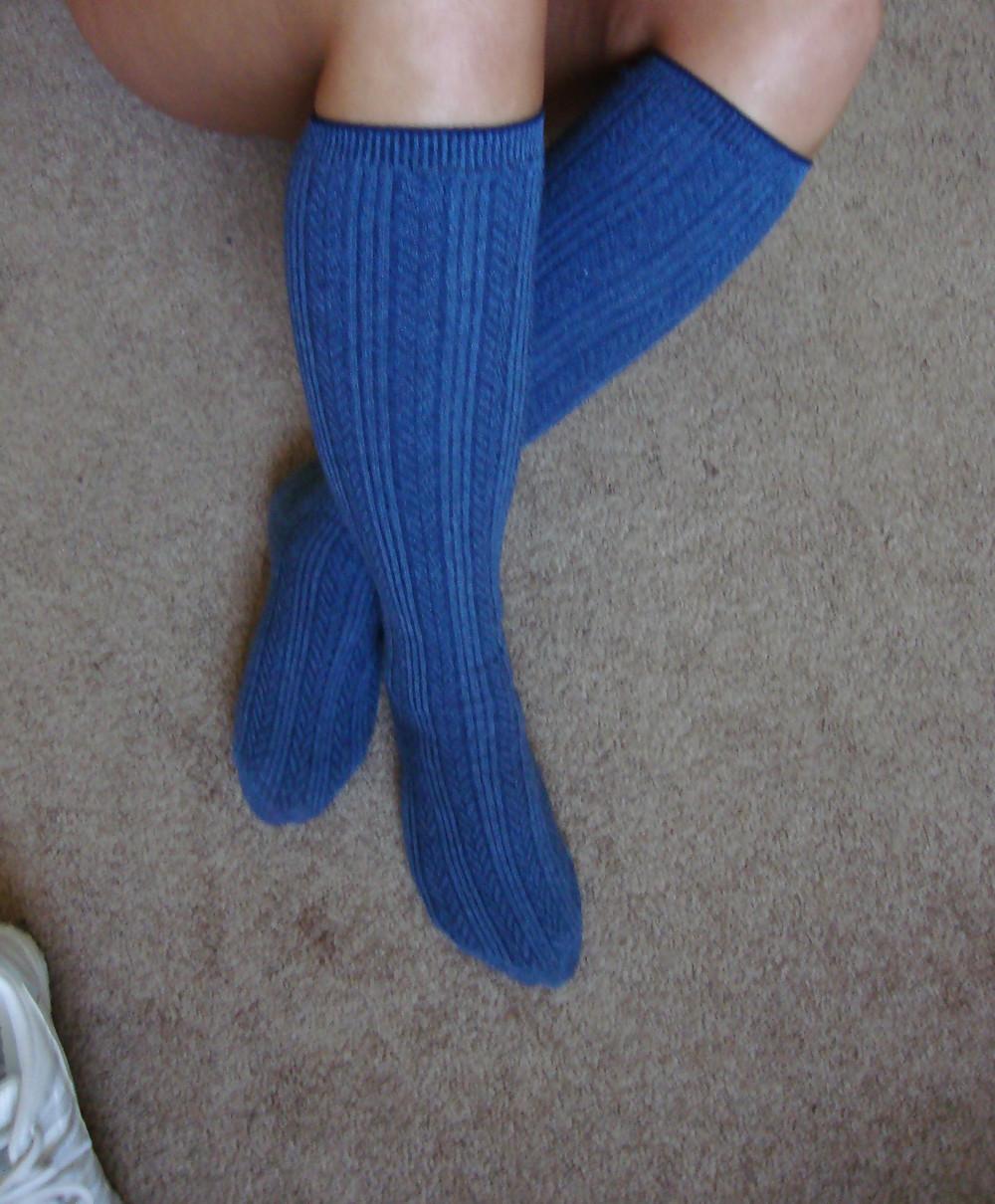 10P Purple Knee High Socks
