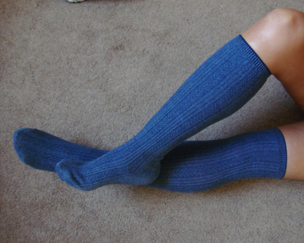 10P Purple Knee High Socks