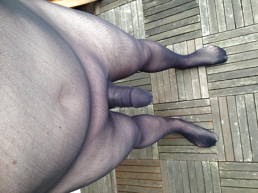 5P My latest full-body nylon-catsuit with penis sleeve