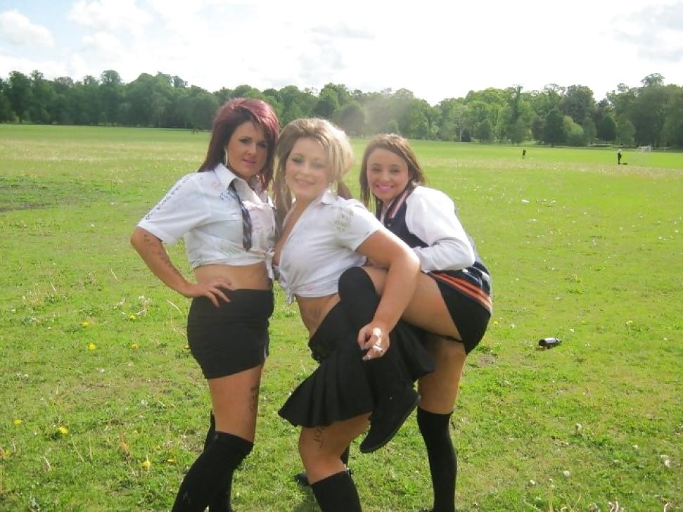20P Babes smoking in uniforms!