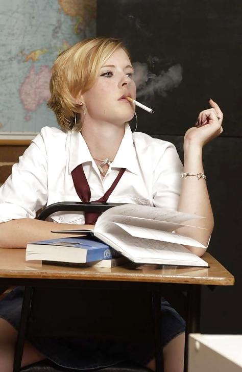 20P Babes smoking in uniforms!