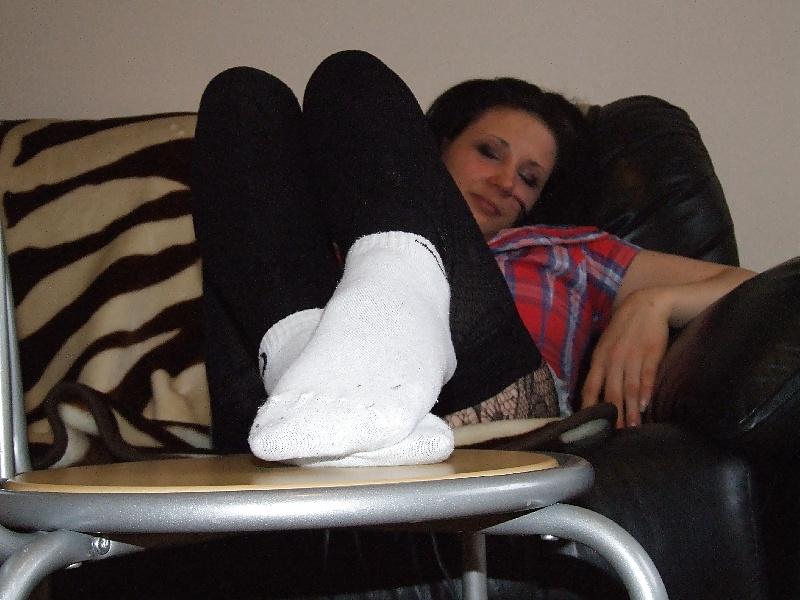 21P White Nike socks