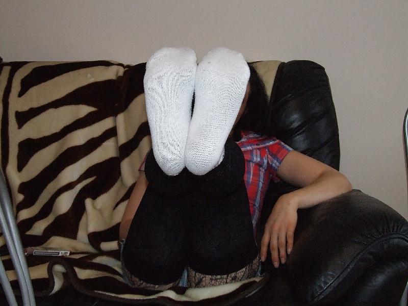 21P White Nike socks