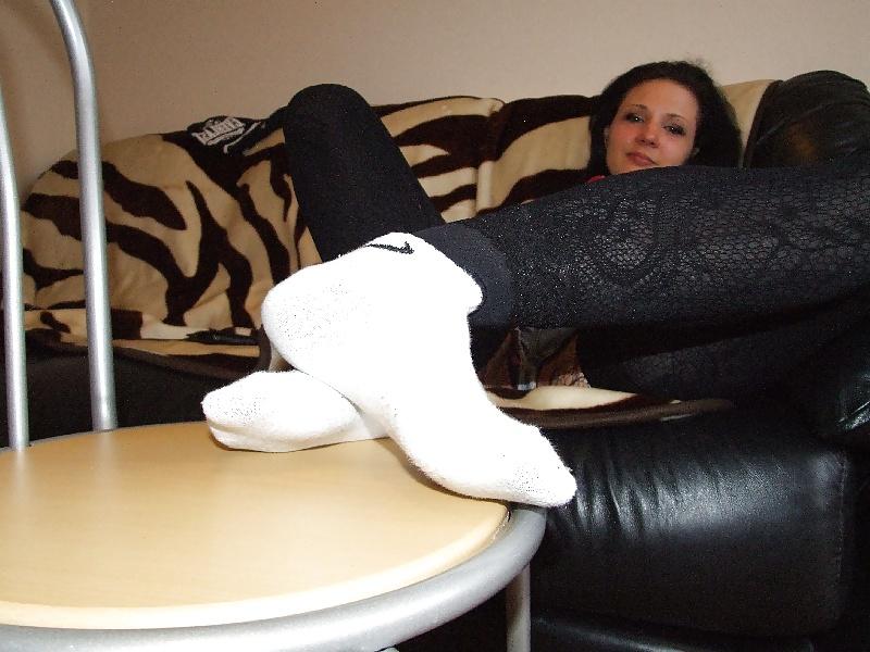 21P White Nike socks