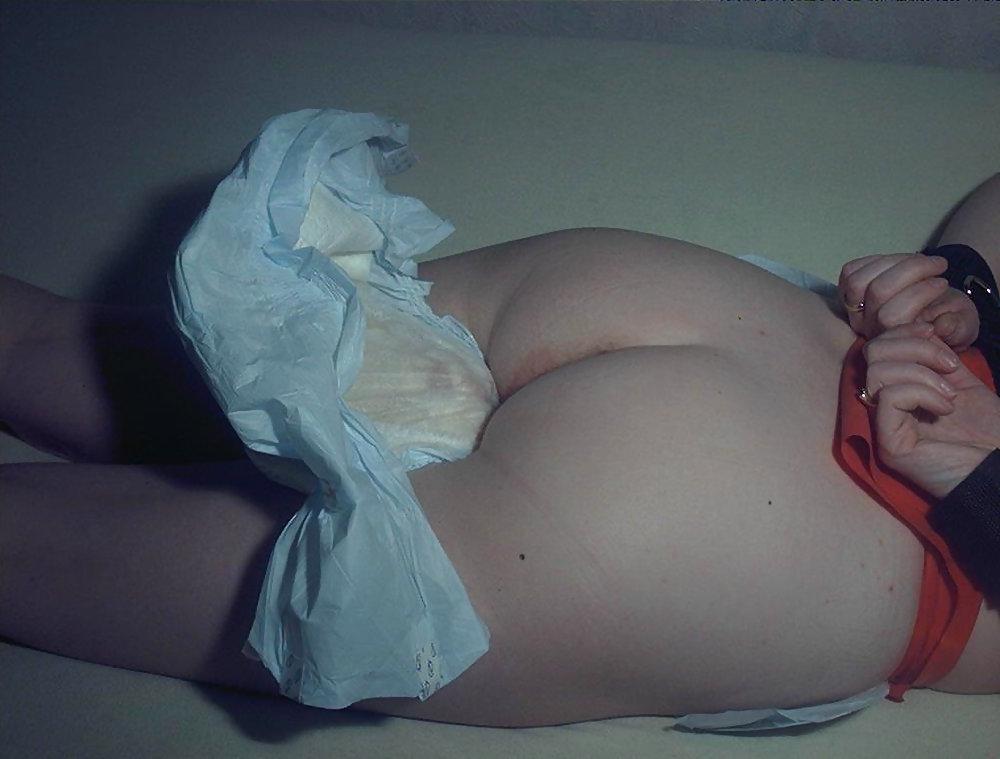 21P Blond Woman: Diaper Bondage