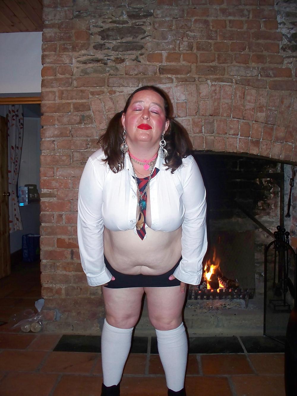14P Fatty Tries to Be a Sexy Schoolgirl