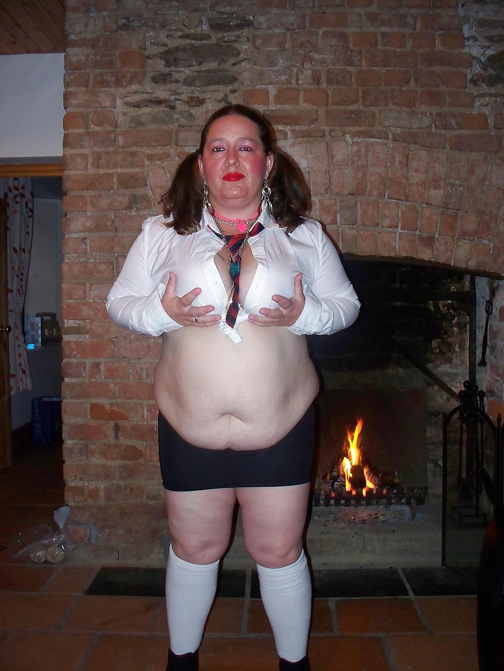 14P Fatty Tries to Be a Sexy Schoolgirl