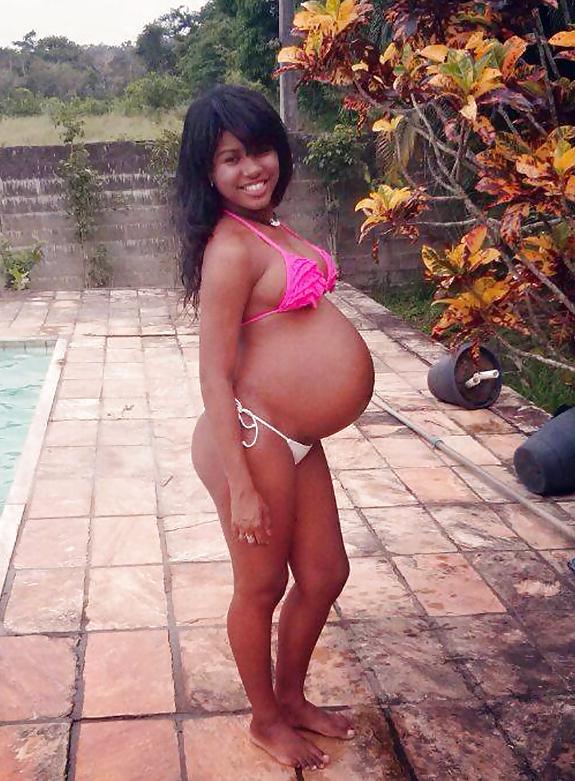 4P Ebony teen pregnant