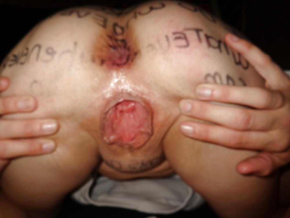 16P Nasty Slut Spread Exposed Cunt  With Creampie