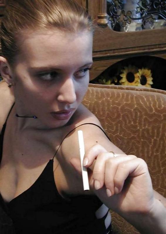20P Smoking Brunette