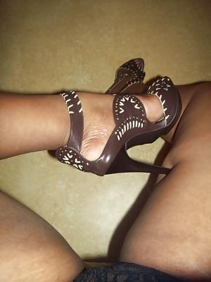 8P A girl and her shoes.