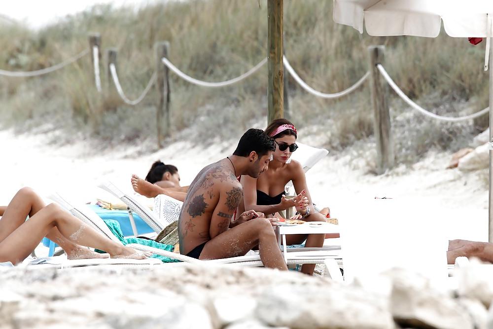 25P Belen Rodriguez bikini candids in Formentera Spain