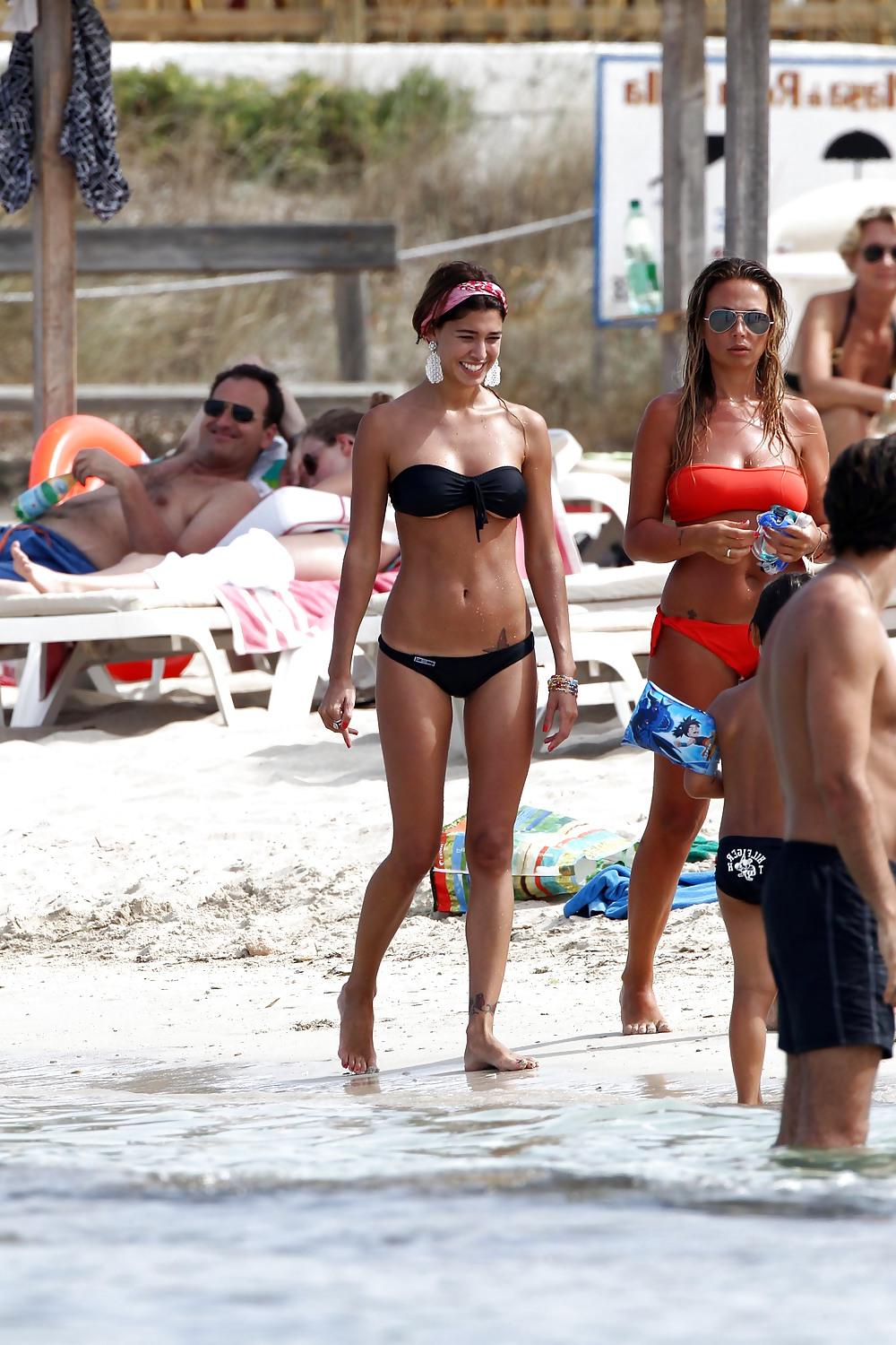 25P Belen Rodriguez bikini candids in Formentera Spain