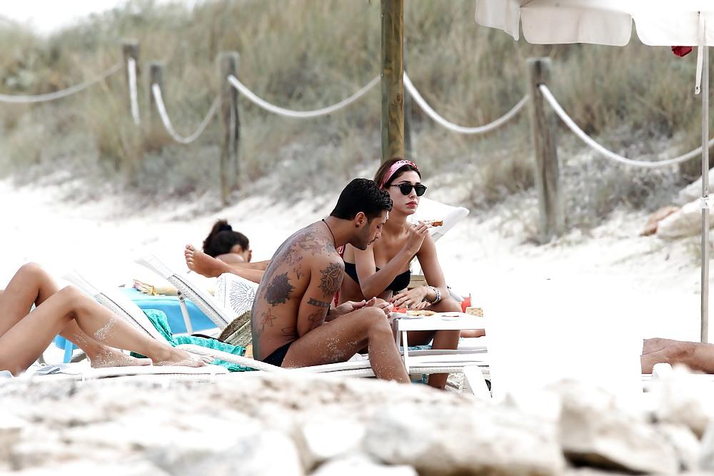 25P Belen Rodriguez bikini candids in Formentera Spain
