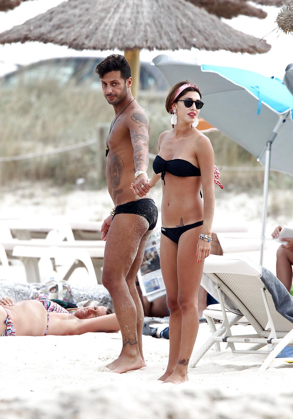 25P Belen Rodriguez bikini candids in Formentera Spain
