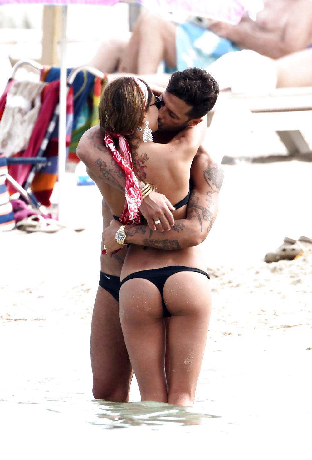 25P Belen Rodriguez bikini candids in Formentera Spain