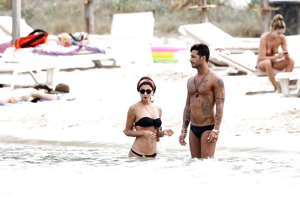 25P Belen Rodriguez bikini candids in Formentera Spain
