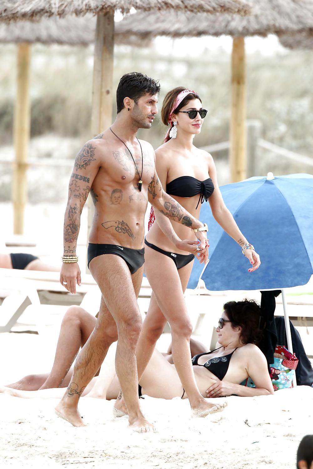 25P Belen Rodriguez bikini candids in Formentera Spain