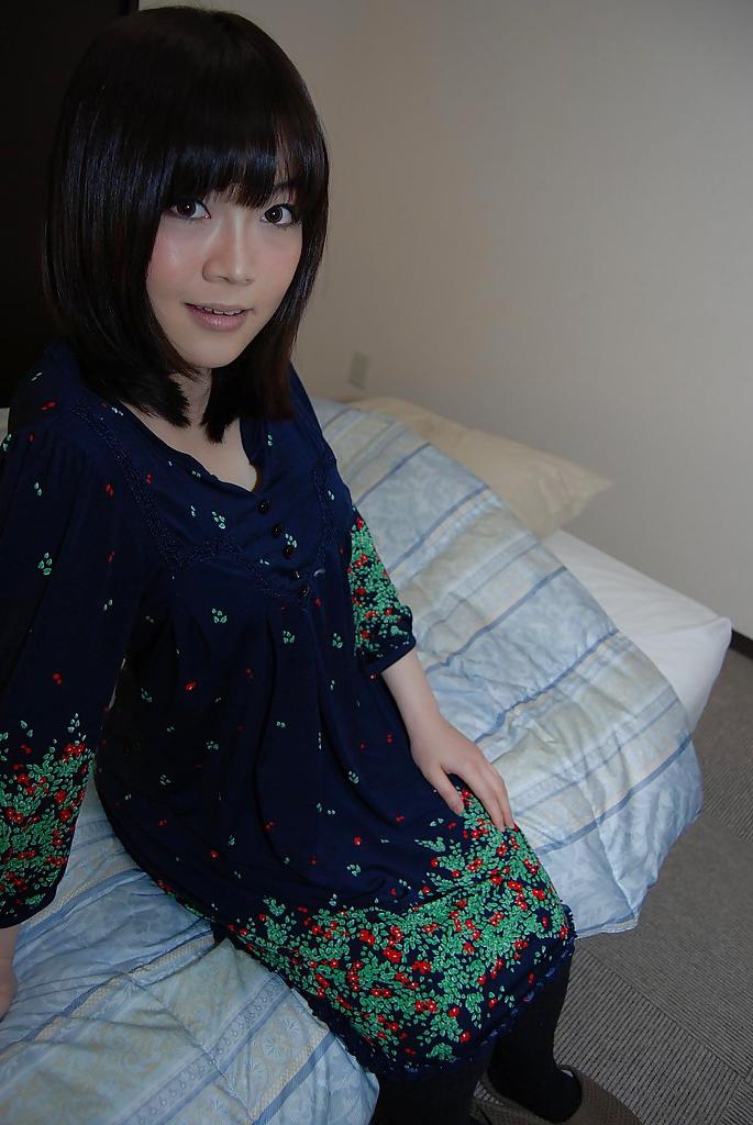 16P Smiley asian lovely Arisa Maeda undressing and spreading lower lips
