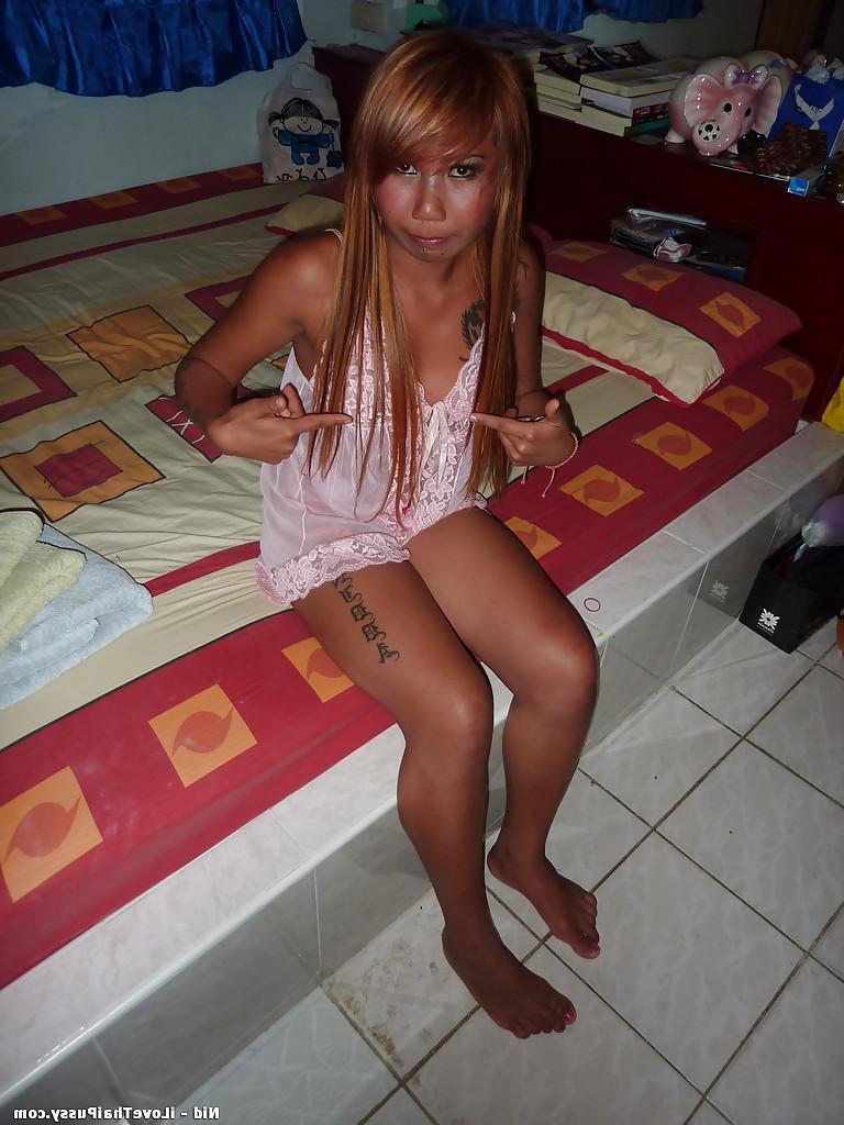 13P Petite Thai girl Nid doffing lingerie and panties before masturbating