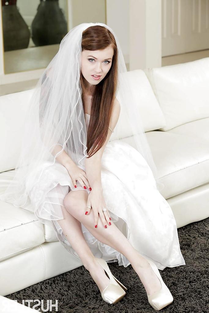 16P Pornstar Misha Cross spreads just married legs for shaved pussy fingering