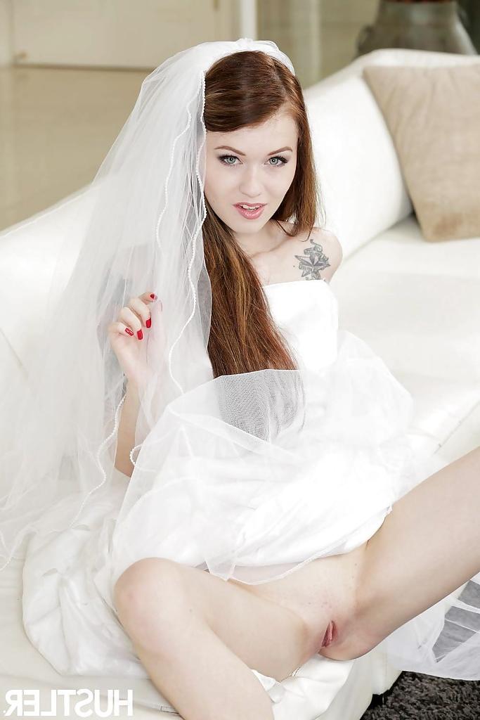 16P Pornstar Misha Cross spreads just married legs for shaved pussy fingering