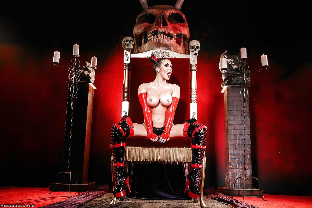 16P Kinky cosplay model Rachel Starr modeling naughty latex uniform and boots