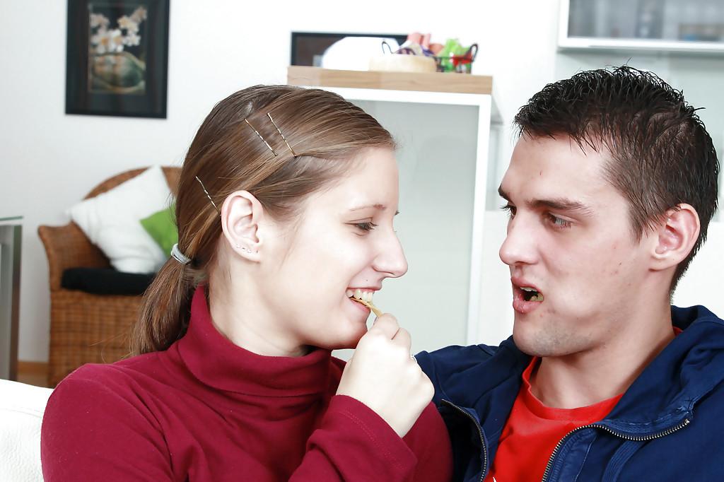 16P Full-bosomed teen gets her cooter glazed with cum after hardcore porking