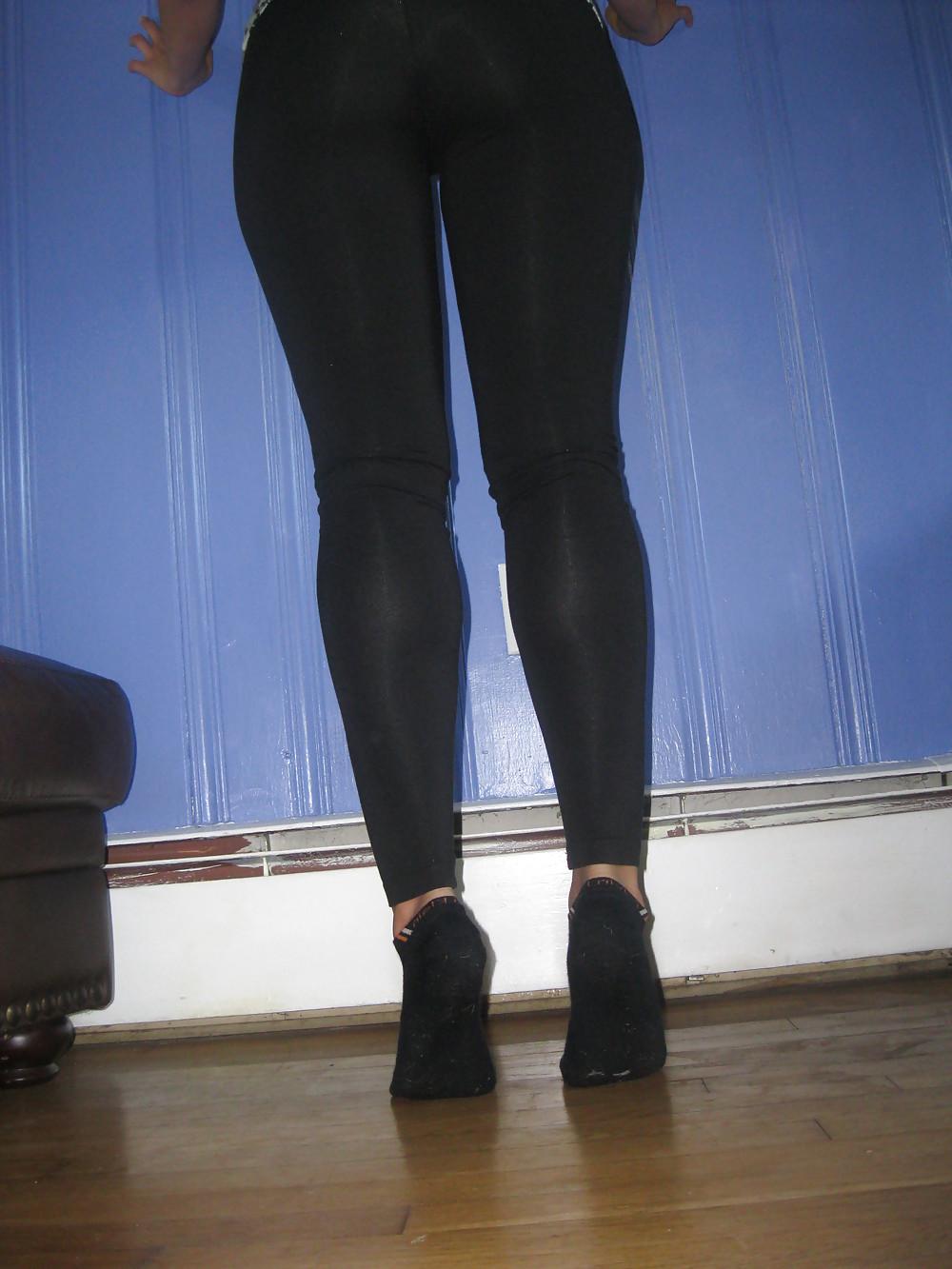 8P Cute chick in leggings and socks