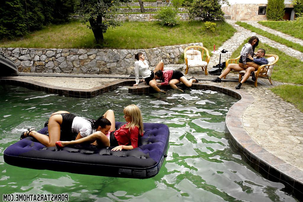 16P Lustful pornstars having fun at the crazy sex party by the pool