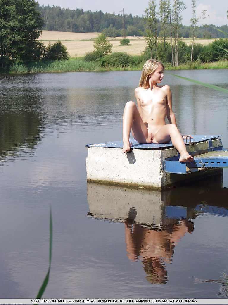 18P Small Tits Blonde Jane Nude By Lake.